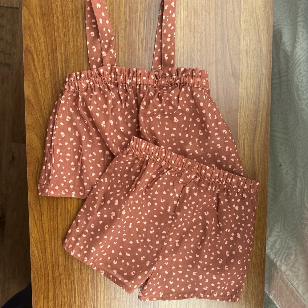 Cat & Jack Kids Pajamas - Rust with White Dots